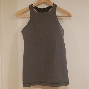 Lululemon racerback heathered black/gray tank